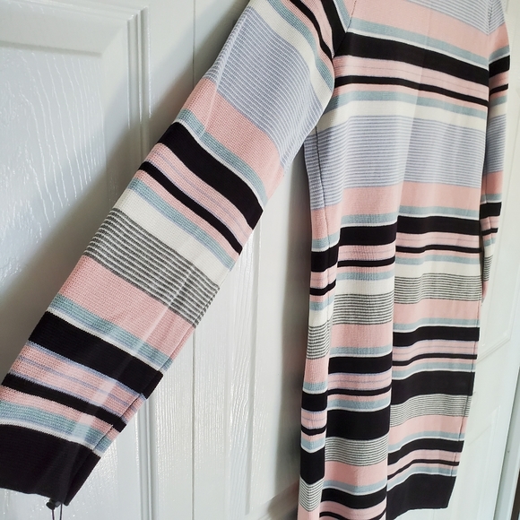 NEW Calvin Klein Stripe / Colorblock Midi Cardigan - Picture 3 of 9